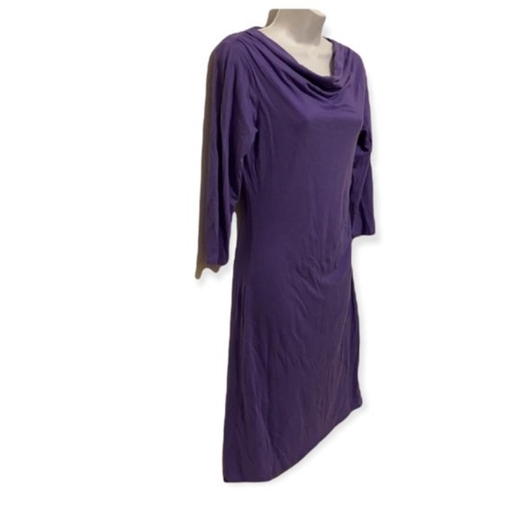 Patagonia Seabreaks Cowl Neck Asymmetrical A Line Purple Dress Size Medium - Picture 6 of 8